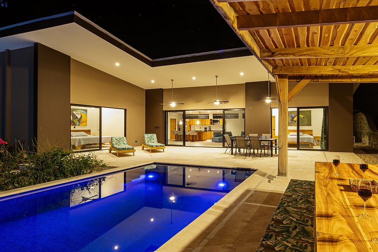 Villa Puma, piscina privada y vista al mar