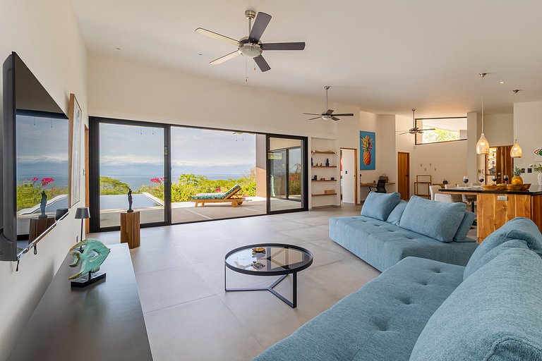 Villa Puma, piscina privada y vista al mar
